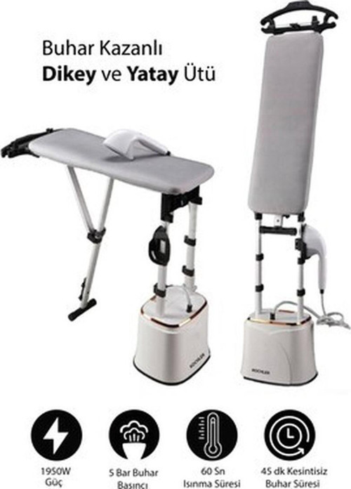 Iki Fonksiyonlu Dikey ve Yatay Buhar Kazanlı Ütü