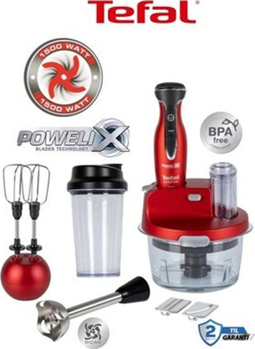 Dilimleyici ve Rende 4 Bıçaklı Powelix 1500W Güç 1,5 Litre Cam Hazneli Mutfak Robotu + Hassas Mutfak Tartısı