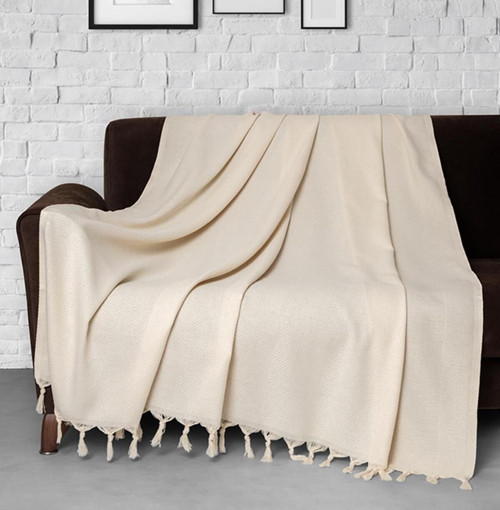 Trendy Koltuk Örtüsü Naturel 2'Li Set 170X230