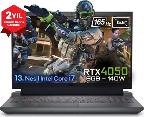 15.6" G15-5530 G1555301104U Core İ7 13650Hx 32Gb Ddr5 Ram 1Tb M2 Nvme 6Gb Rtx4050 Fdos