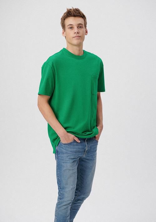 Yeşil Basic Tişört Loose Fit / Bol Rahat Kesim 066248-71704