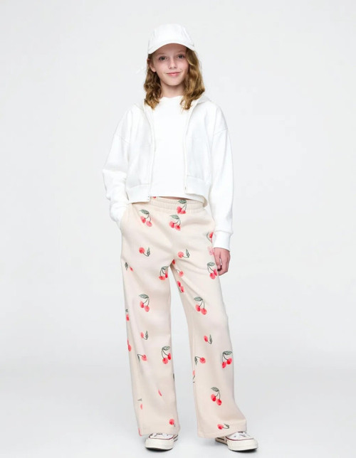 Kız Çocuk Taş V-Frch Wide Leg Pant Eşofman Altı 745989002-Çokrenkli