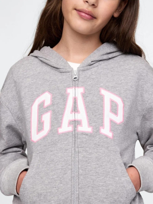Kız Çocuk | Relaxed Logo Fermuarlı Sweatshirt