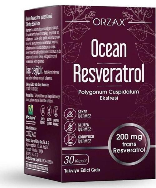 Orzax Resveratrol Takviye Edici Gıda 30 Kapsül
