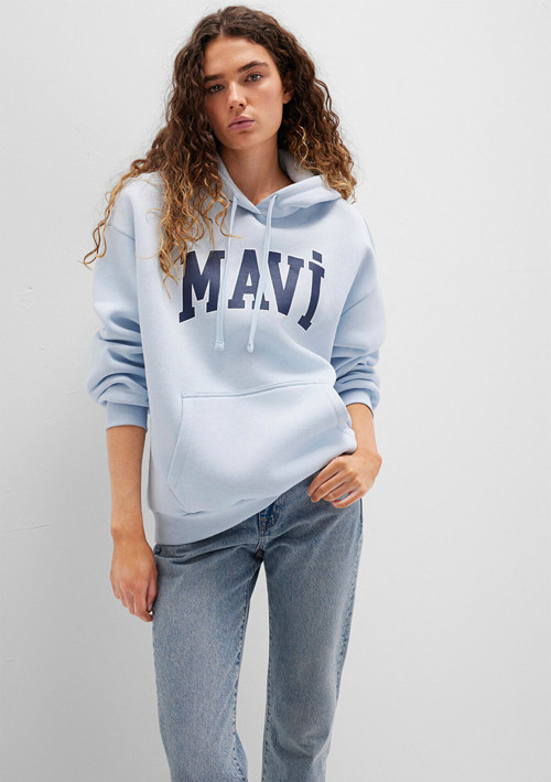Logo Baskılı Kapüşonlu Sweatshirt 1600361-70717