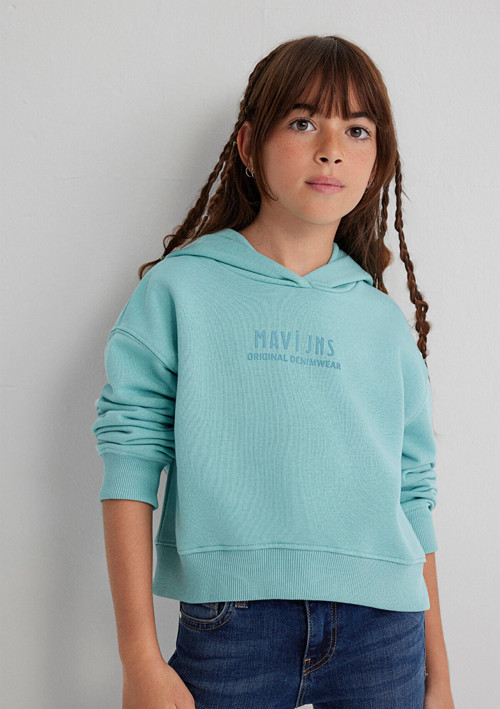 Baskılı Yeşil Sweatshirt 7S10145-71748