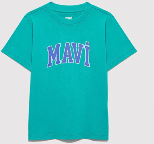 Logo Baskılı Yeşil Erkek Çocuk T-Shirt M6610030-71711