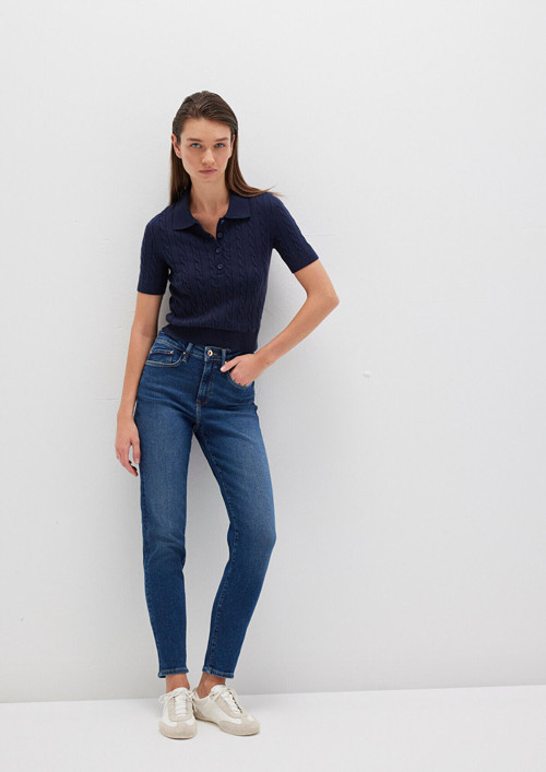 Cindy Gold Shape Koyu Jean Pantolon 100277-33687