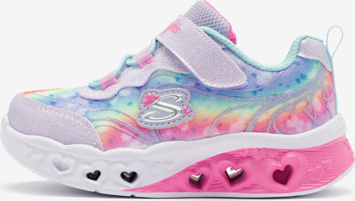 Flutter Heart Lights - Groovy Swirl 303253N Işıklı Ortopedik Çocuk Spor Ayakkabı Lila