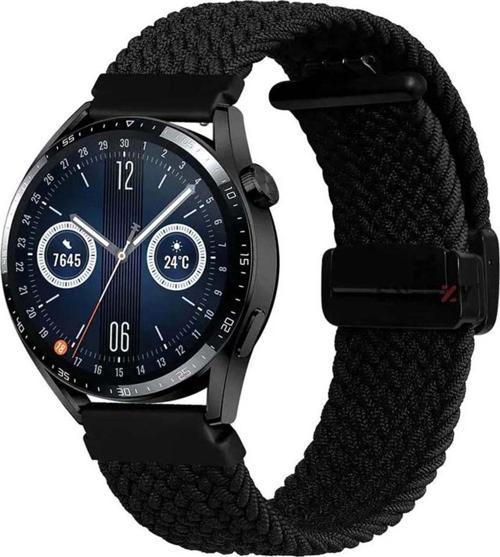 Huawei Watch Gt3 Elite-Active 46Mm-Gt3 Pro-Gt3 Se Uyumlu 22Mm Fiberlink Manyetik Tokalı Örgü Kordon