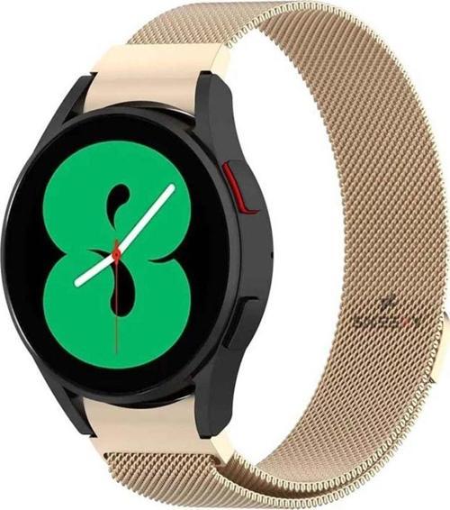 Samsung Galaxy Watch 5 40 44 5 Pro 45Mm Uyumlu Kavisli Woven Wire Metal Tasarım Kordon
