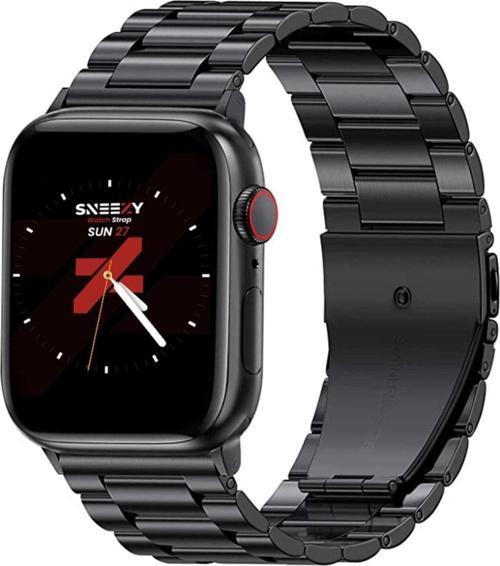 Apple Watch 42Mm 44Mm 45Mm Watch Seri 3 4 5 6 7 Se Uyumlu Ironweft Döküm Çelik Metal Kordon