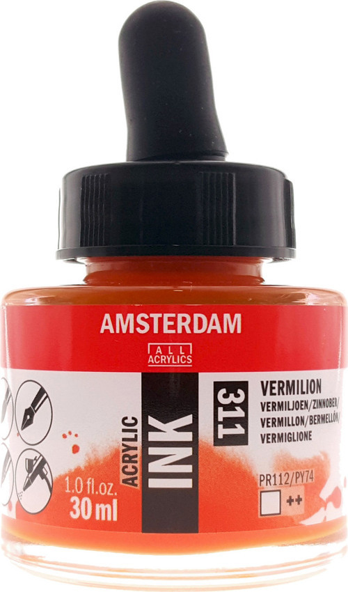 Amsterdam Akrilik Mürekkebi 30ml - N:311 Vermilion