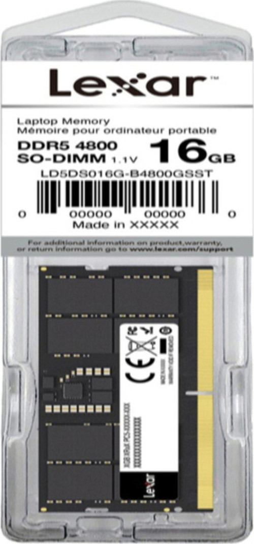 Ram NB DDR5 SODIMM 16GB 262 PIN 4800MBPS CL40 1.1V- BLISTER PACKAGE LD5DS016G-B4800GSST