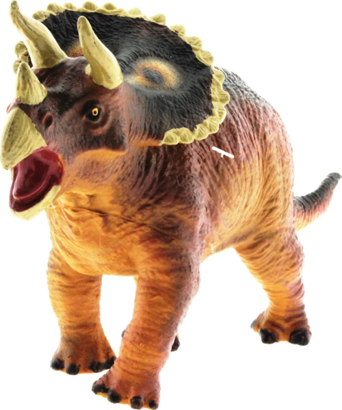 Yumuşak Plastik Dinozor Figür - Triceratops