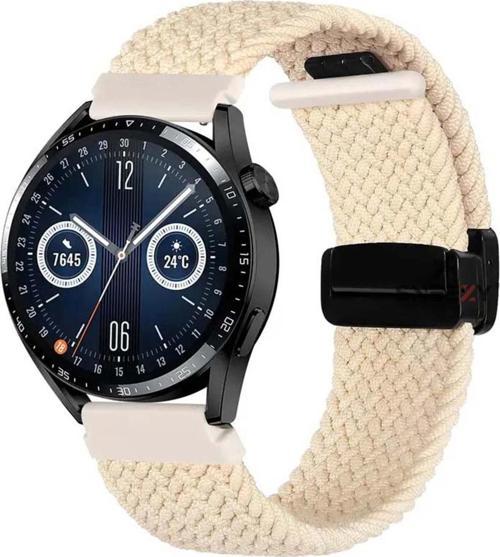 Huawei Watch Gt3 Elite-Active 46Mm-Gt3 Pro-Gt3 Se Uyumlu 22Mm Fiberlink Manyetik Tokalı Örgü Kordon