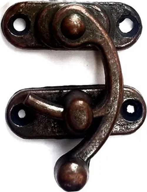 Eco Lounge Yay Gözü, Ahşap Kutu Klipsi - Küçük 28x33 mm, Antik, 1 Adet