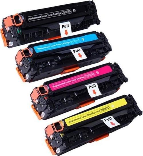 Photo Pri̇nt HP CB540A-CB541A-CB542A-CB543A Renkli 4 Adet Muadil Toner Seti