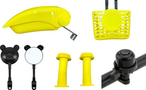 BİSİKLET AKSESUAR SETİ SARI 5 PARÇA SARI SET