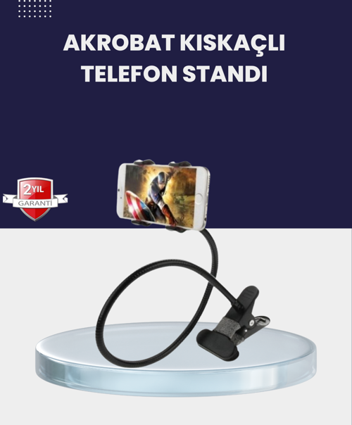 Güçlü Mandallı Akrobat Telefon Tutucu Masa Araç Uyumlu
