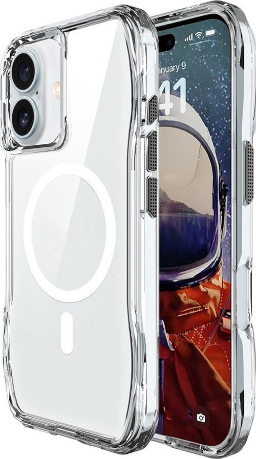 iPhone 16 Kılıf Magsafe Şarj Özellikli Airbagli Şeffaf İncek Kılıf
