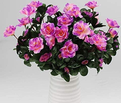 Yapay Çiçek Lila Açık Açelya Demeti 7 Dallı 33*20cm