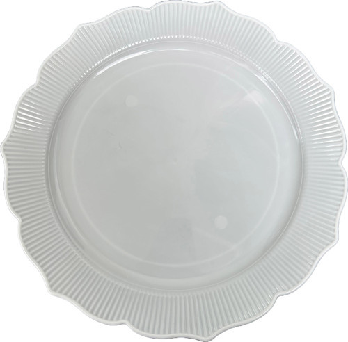Kullan At Parti Plastik Sert Mika Tabak - 26 Cm. - Beyaz - 6 Adetlik Paket