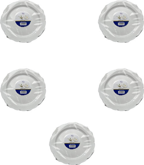 Kullan At Parti Plastik Sert Mika Tabak - 26 Cm. - Beyaz - 6 Adetlik 5 Paket