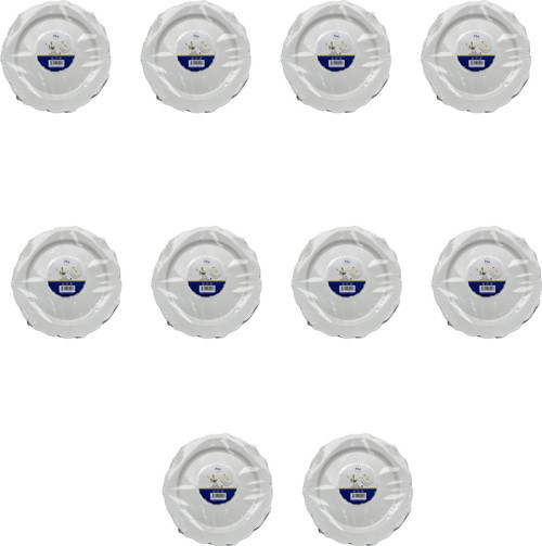 Kullan At Parti Plastik Sert Mika Tabak - 26 Cm. - Beyaz - 6 Adetlik 10 Paket