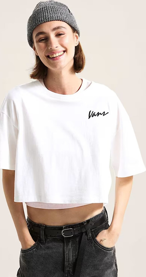 Classic Script Kadın Beyaz T-Shirt - VN000QDF