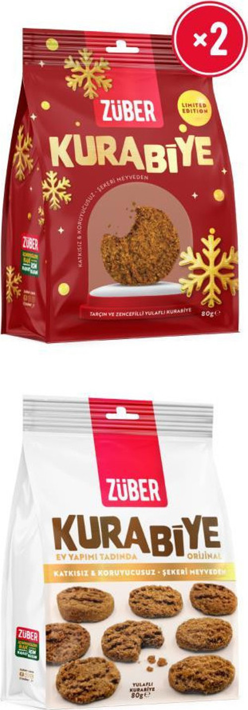 Kurabiye Zencefil&Original Deneme Paketi 80g x 3 Adet (Zencefilli x2, Original x1)