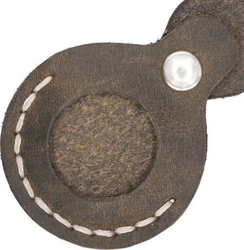 Apple AirTag Uyumlu Deri Anahtarlık Beta AA16 Kahve