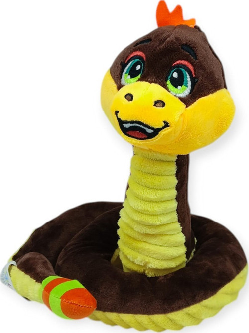 Peluş Sevimli Hayvanlar 35 cm - Kahverengi Çıngıraklı Yılan