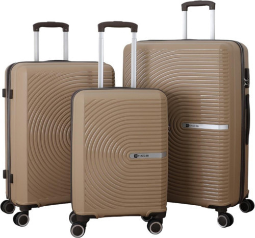 3lü Set Kırılmaz Silikon Seyahat Valizi Bavulu V374 Şamp/AcıKahve