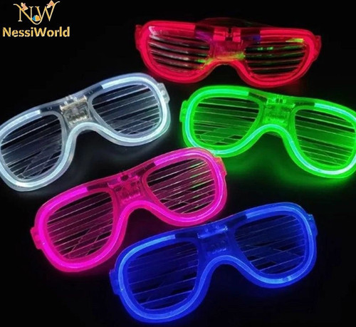 Glow Model Led Işıklı Parti Gözlüğü 3 Modlu 5 Renk 5 Adet