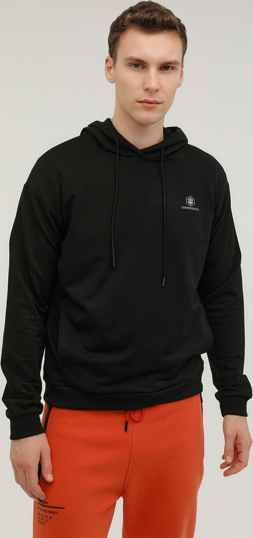 M-Sn73 Basıc Hoodıe 2Pr Siyah Erkek Sweatshirt