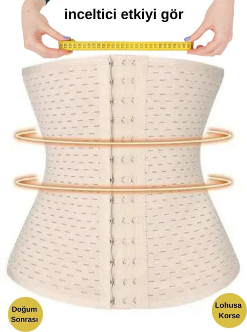 Kadın Lohusa Ten Rengi Korse Doğum Sonrası Korse Toparlayıcı Lohusa Göbek Korsesi