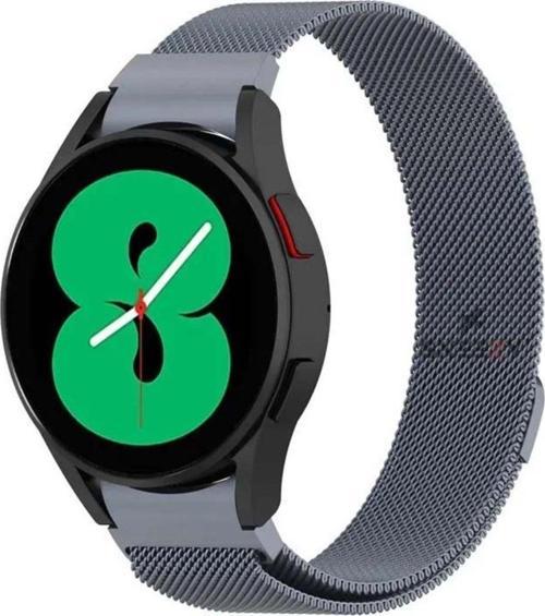 Samsung Galaxy Watch 5 40 44 5 Pro 45Mm Uyumlu Kavisli Woven Wire Metal Tasarım Kordon