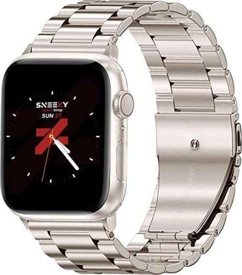 Apple Watch 38Mm 40Mm 41Mm Watch Seri 3 4 5 6 7 Se Uyumlu Ironweft Döküm Çelik Metal Kordon