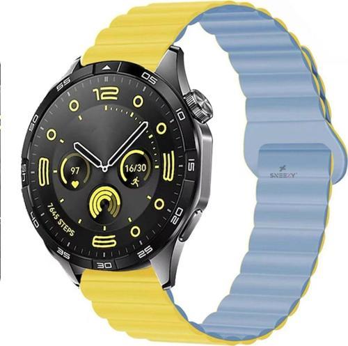 Amazfit Watch Gtr 3 Pro-Gtr 3-Gtr 2E-Gts 2-Gtr 47Mm 22Mm Uyumlu Harmony Duo Magnetik Silikon Kordon