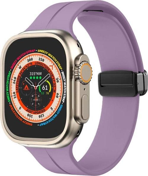 Apple Watch 49Mm Ultra Seri Uyumlu Coastal Manyetik Tokalı Silikon Kordon