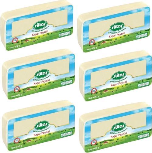 Taze Kaşar Peyniri 600 gr x 6 Adet