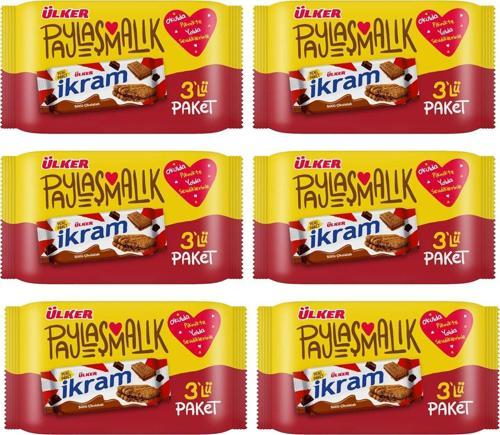İkram Çikolata Kremalı Bisküvi 3x84 gr X 6 Adet