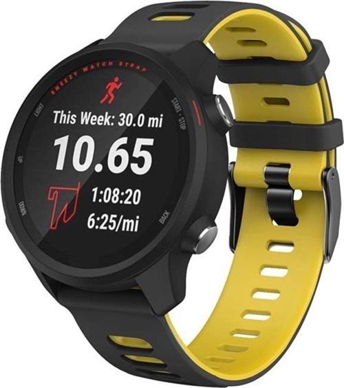 Samsung Galaxy Watch 6 – Classic 40-43-44-47Mm 20Mm Uyumlu Stride Çift Renkli Silikon Kordon