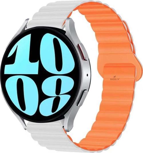 Samsung Galaxy Watch 6 – Classic 40-43-44-47Mm Uyumlu 20Mm Harmony Duo Magnetik Silikon Kordon