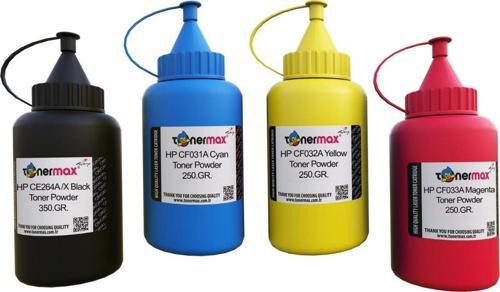 HP CE264X / CF031A / CF032A / CF033A CM4540 CMYK Set Toner Tozu