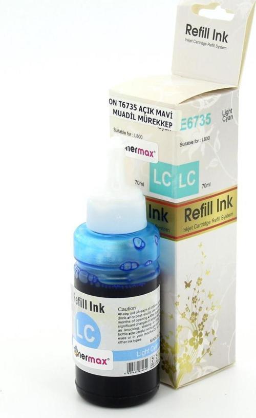 Epson T6735 Açık Mavi Mürekkep Tüpü 70ml/ L800 / L805 / L810 / L850 / L1300 / L1800