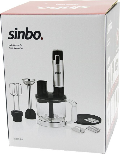 TURBO MULTİ BLENDER SETİ DOĞRAYICI- MİKSER- BLENDER RENDE DİLİM DİSKLERİ 300W 2LT HAZNE SHB-3186 (Ti
