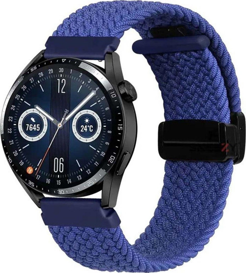 Huawei Watch 3 Elite-Classi 46Mm-Watch 3 Pro-Elite 22Mm Fiberlink Manyetik Tokalı Örgü Kordon