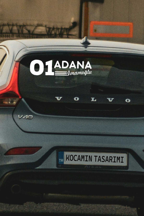 Adana 01 İmamoğlu Özel Plaka Kodlu Sticker Özel Tasarım Şehir Stickerı 40cm